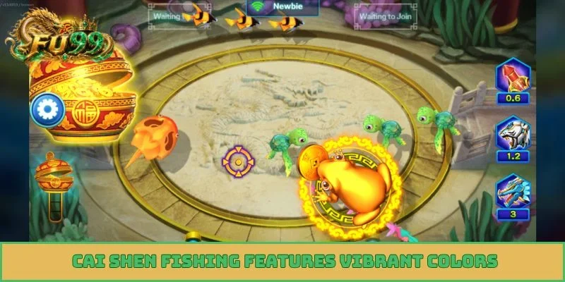 Cai Shen Fishing features vibrant colors