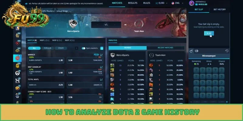 How to analyze Dota 2 game history