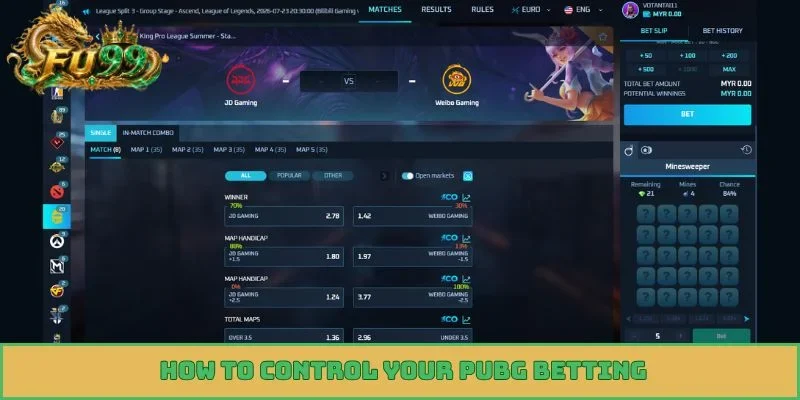 How to control your PUBG betting