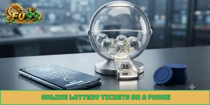 Online Lottery tickets on a phone