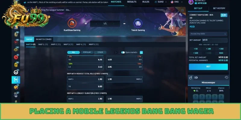 Placing a Mobile Legends Bang Bang wager