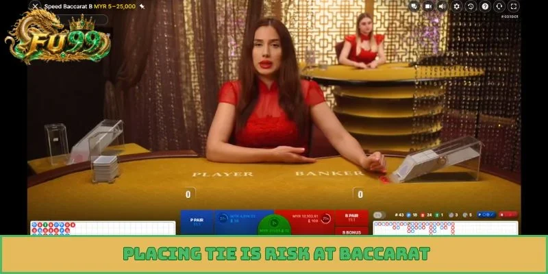 Placing tie is risk at Baccarat