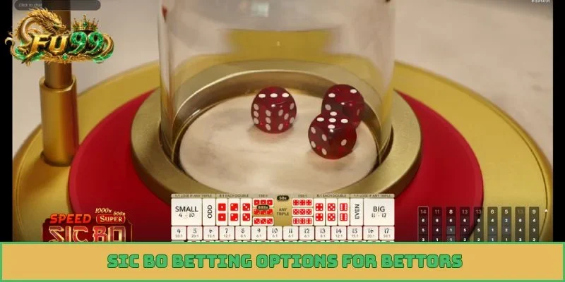 Sic Bo betting options for bettors