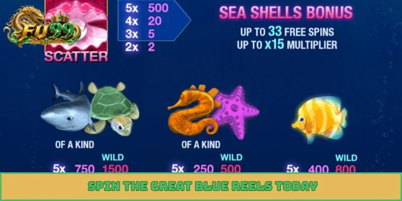 Spin the Great Blue reels today