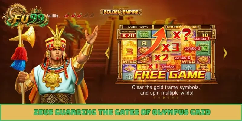 Zeus guarding the Gates of Olympus grid