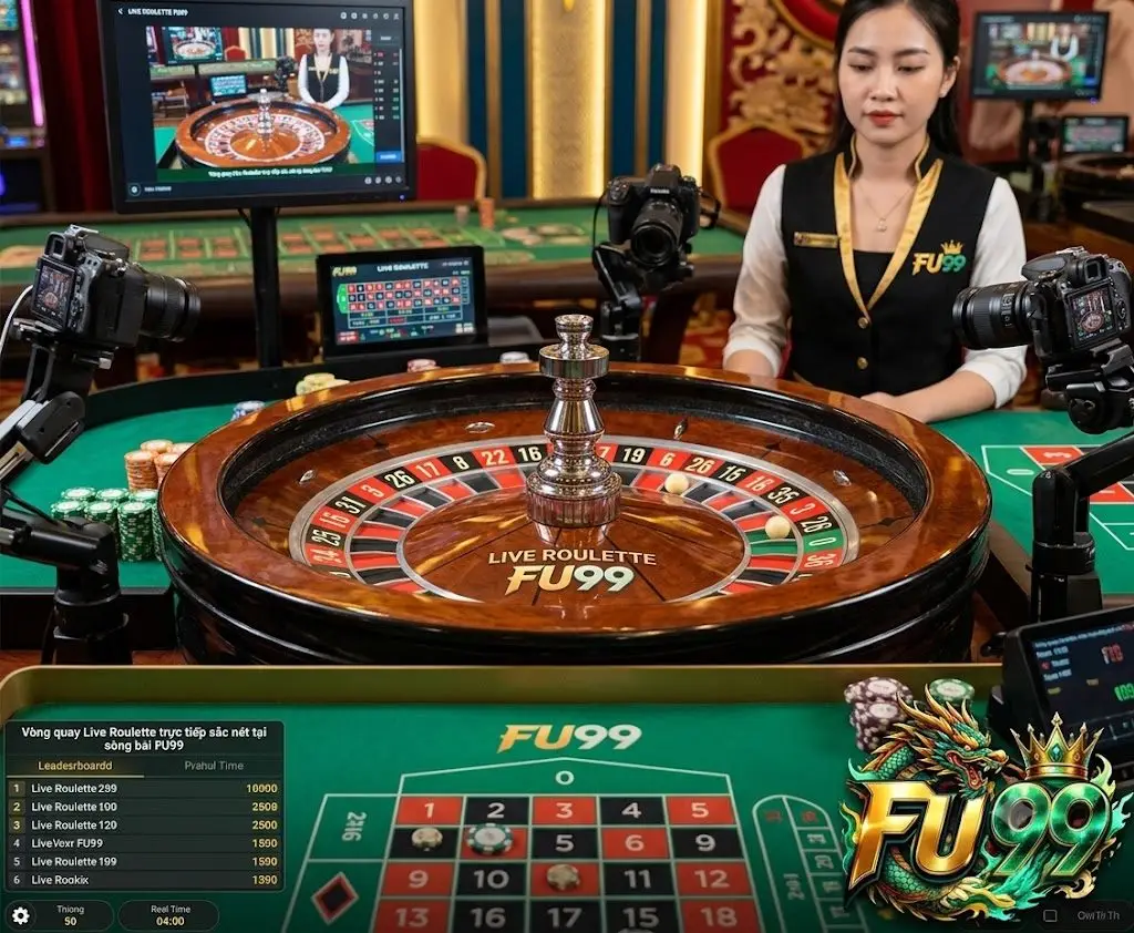 Sharp live Live Roulette wheel at FU99 casino